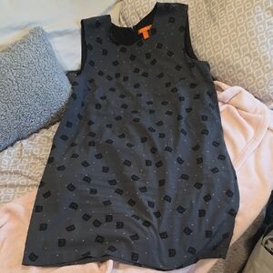 Joe Fresh Black Mini Dress with Pattern